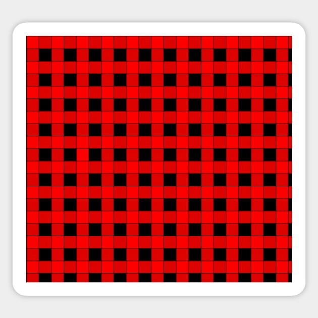 Pattern in Red and Black Sticker by YellowLion